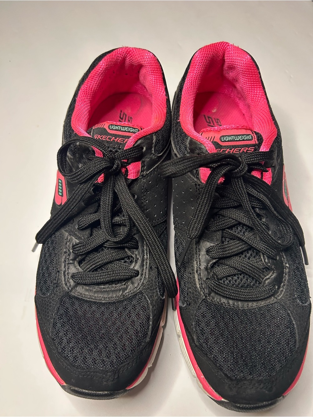 Skechers Sport Women Black & hot Pink Athletic Sneakers sz 8
